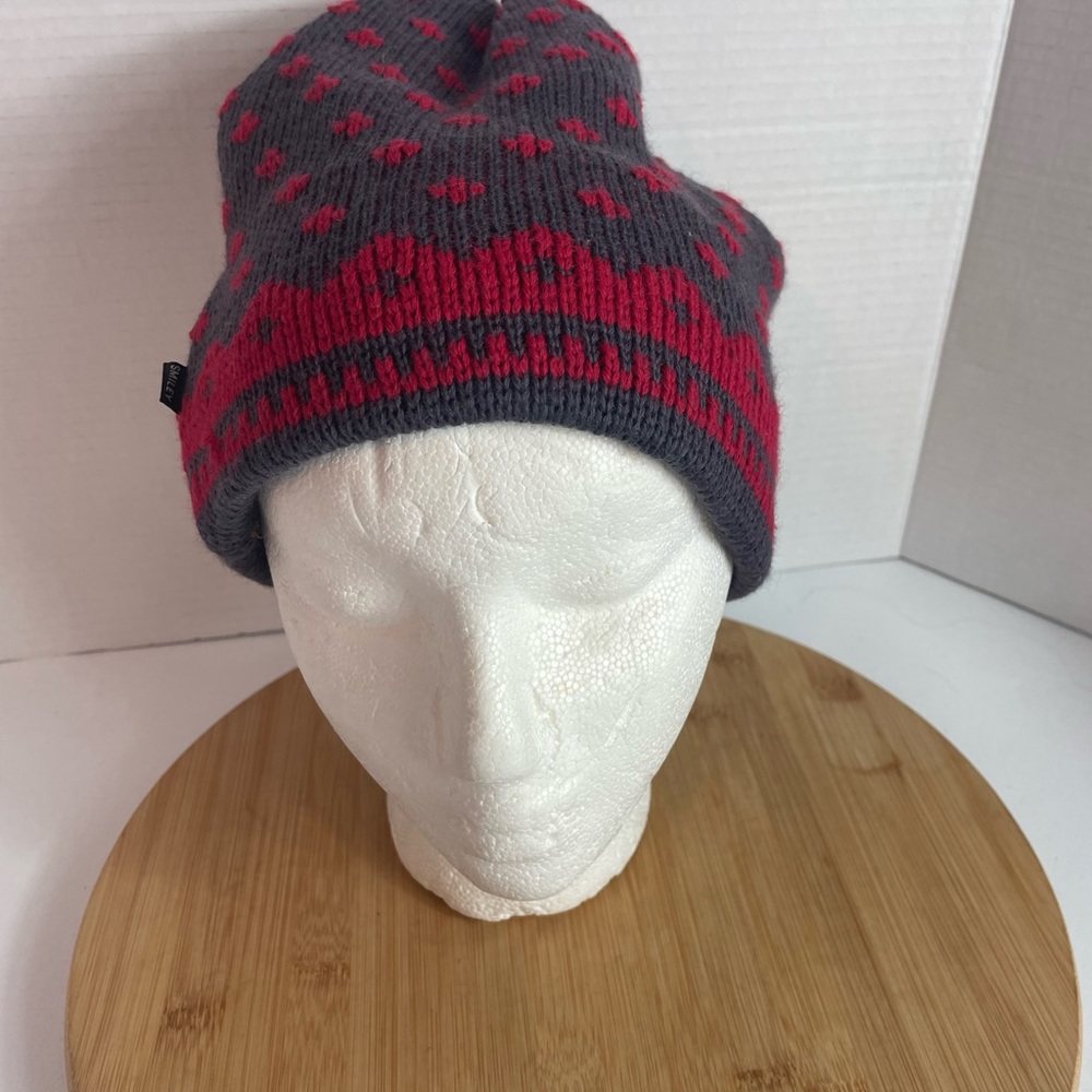 Smiley wool winter vintage hat O/S